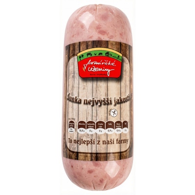Farmářské uzeniny Šunka nejvyšší jakosti (95% masa)