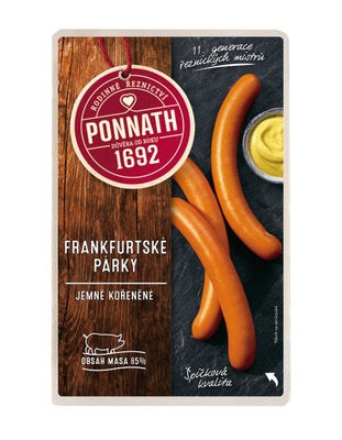 Ponnath Frankfurtské párky (85% masa)