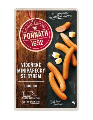 Ponnath Vídeňské minipárečky se sýrem