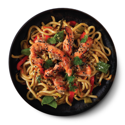 Authentic Udon nudle s lososem