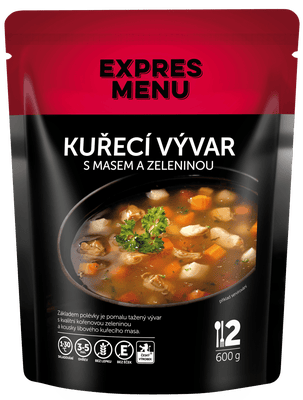 EXPRES MENU Kuřecí vývar se zeleninou, 2 porce