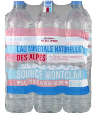 Monoprix Alpská minerální voda, 6x1,5L