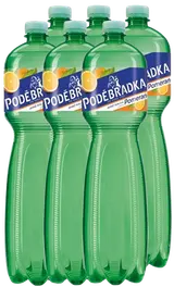 Poděbradka Jemně perlivá s příchutí pomeranč 6 x 1,5 L