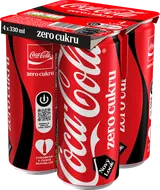 Coca-Cola zero multipack, plech 4x330ml