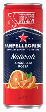 San Pellegrino Aranciata Rossa pomeranč červený, plech