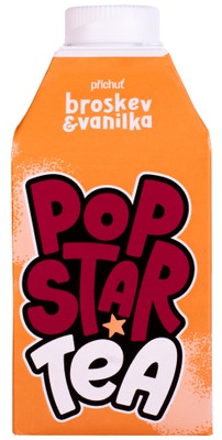 Popstar Tea ledový čaj s příchutí broskve a vanilky