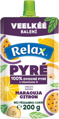 Relax 100% pyré Jablko-Banán-Maracuja-Citron