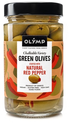 Olymp Zelené olivy s papričkou