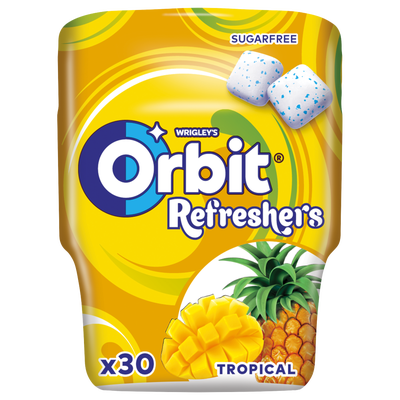 Orbit Refreshers Tropical žvýkačka, bez cukru