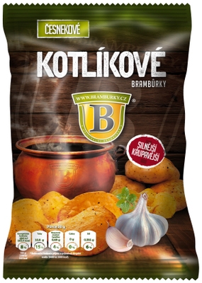 Originální hospodské brambůrky Kotlíkové brambůrky česnekové