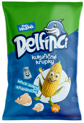Pan Křupka Delfínci kukuřičný snack jemně solený