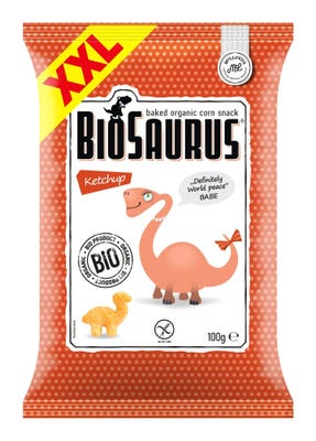Biosaurus Bio kukuřičné křupky s příchutí kečupu XXL