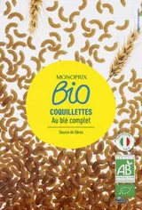 Monoprix BIO Celozrnné těstoviny, kolínka
