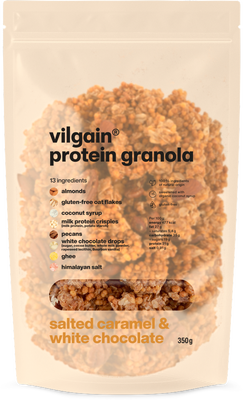 Vilgain Protein Granola slaný karamel s bílou čokoládou