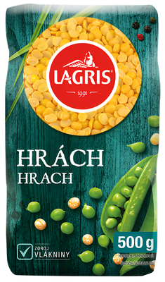 Lagris Hrách žlutý loupaný půlený