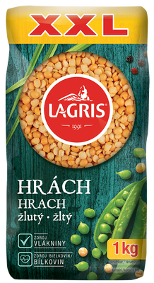Lagris Hrách žlutý loupaný půlený