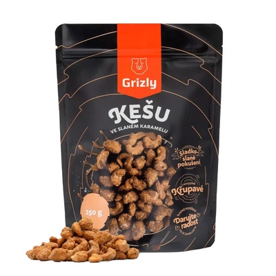 GRIZLY Kešu ve slaném karamelu