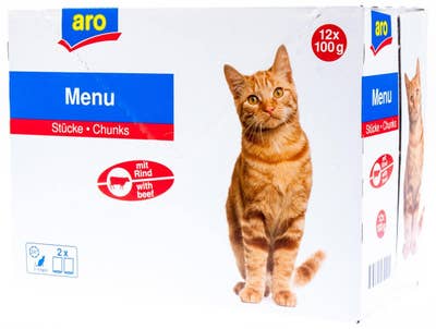 ARO Kapsička pro kočky hovězí 12x100g