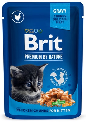 Brit Premium by Nature Kapsička pro koťata s kuřecími kousky