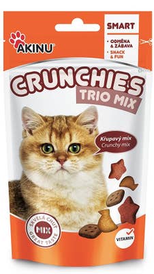 Akinu CRUNCHIES TRIO MIX pro kočky