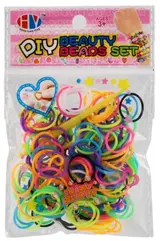 Teddies Udělej si svůj náramek - gumičky barevné 200ks s háčkem