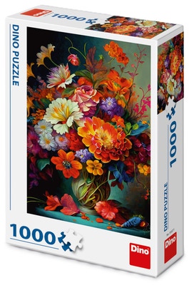 Dino Toys Květiny ve váze puzzle, 1000 dílků