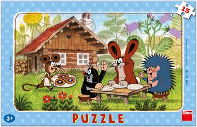 Dino Toys Krtek na návštěvě puzzle deskové, 15 dílků
