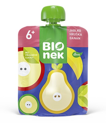 BIOnek Kapsička jablko, hruška a banán
