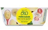 Monoprix Biologique BIO Jablkovo-banánový příkrm bez přidaného cukru, 4x 100 g