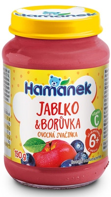 Hamánek Borůvka & jablko ovocná svačinka 6m+