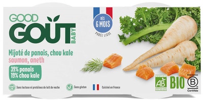 Good Gout BIO Losos s kapustou a pastinákem (2x190 g)