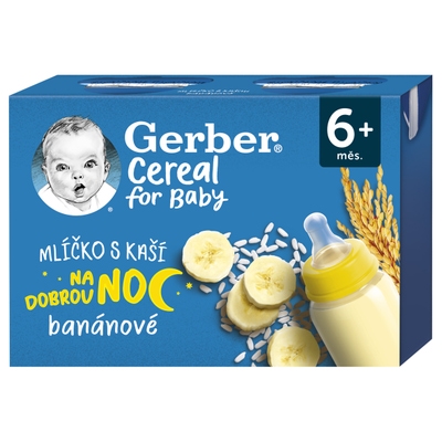 Gerber Mlíčko s kaší banánové (2x 200 ml)