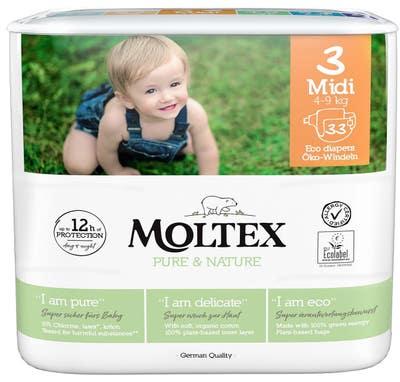 Moltex Pure & Nature Eko Plenky Pure & Nature Midi vel. 3 (4-9 kg)