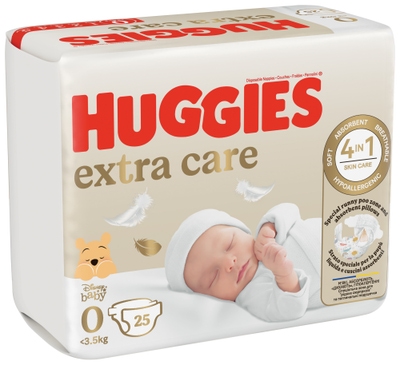 Huggies Extra Care Newborn č.0 25ks  (<3.5 kg )