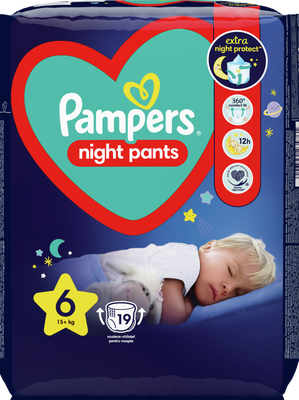 Pampers Night Pants Plenkové Kalhotky vel. 6 (15+ kg)