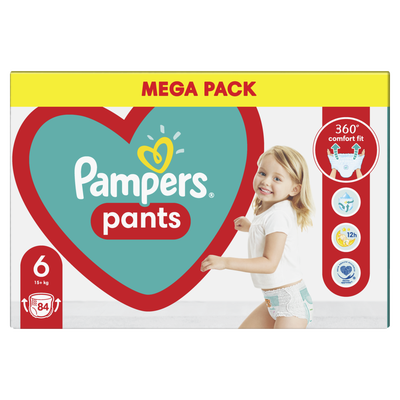 Pampers Pants Plenkové kalhotky Mega Pack vel. 6 (15kg+)