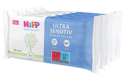 HiPP Babysanft Čistící vlhčené ubrousky ULTRA SENSITIV 5x48 ks