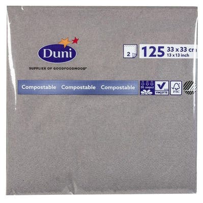 Duni Ubrousky 2-vrstvé, 33cm, tmavě šedé