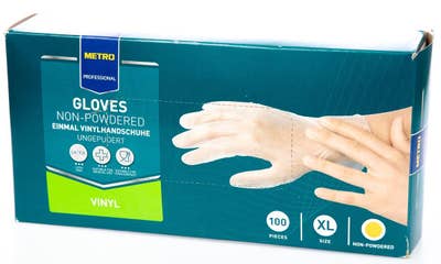 Metro Professional Rukavice vinyl trans XL 100ks