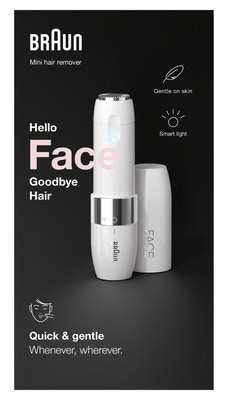 Braun Face Mini Hair Remover FS1000, Elektrický odstraňovač chloupků na obličeji pro ženy