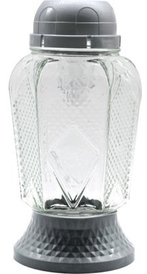 Madona Hřbitovní sklo LED, 21,5 cm, stříbrná