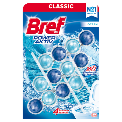 Bref Power Aktiv Ocean tuhý WC blok 3x50g