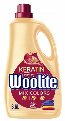 Woolite Keratin Therapy Mix Colors tekutý prací prostředek, 3,6L