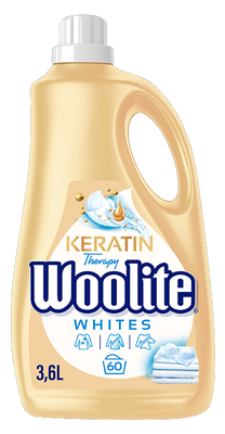 Woolite Keratin Therapy Extra White Brillance tekutý prací prostředek, 3,6L