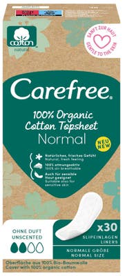Carefree Organic Cotton Slipové vložky Normal