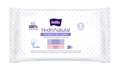 Bella Hydronatural Intimní vlhčené ubrousky