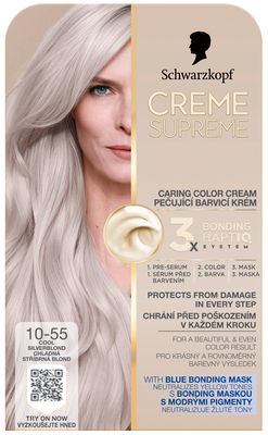 Schwarzkopf Creme Supreme Barva na vlasy 10-55 Chladná stříbrná blond