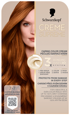 Schwarzkopf Creme Supreme Barva na vlasy 7-7 Měděná blond