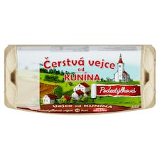 Čerstvá vejce od Kunína podestýlková M10