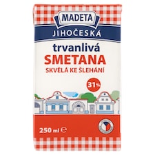 Madeta Jihočeská trvanlivá smetana 250ml